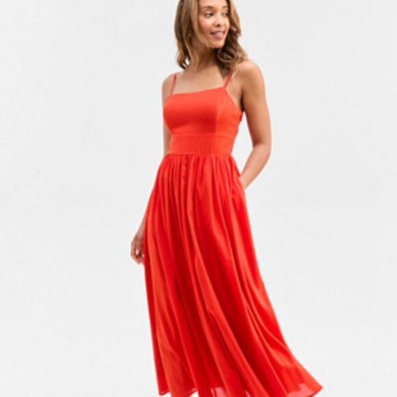 On 34th Dresses & Skirts - On 34th red spaghetti strap maxi dress. Side zipper. Size 8